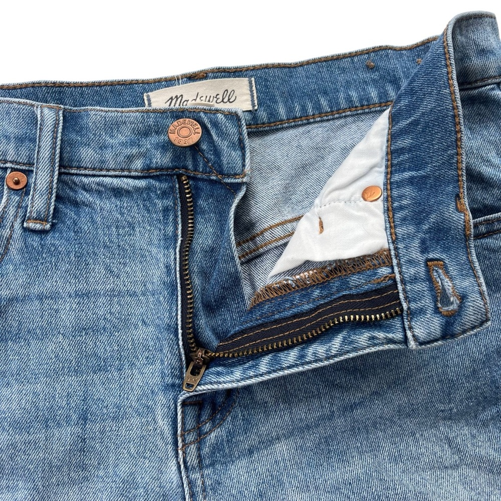 Madewell Women’s Sz. 25 Light Wash Denim High Rise Fringe Cuff Jean Shorts F1607 - Picture 9 of 14